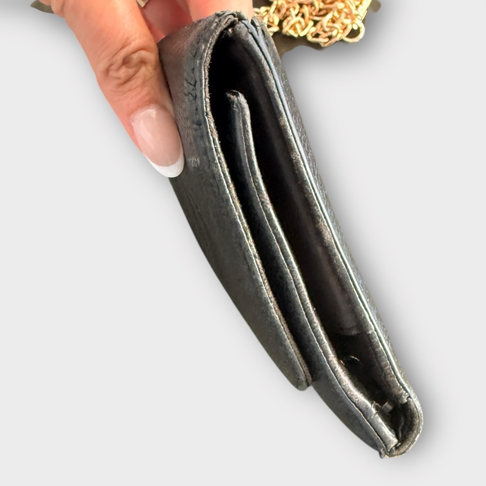 Chanel Vintage Caviar CC Compact Continental Wallet on Chain (Black) - Picture 15 of 16